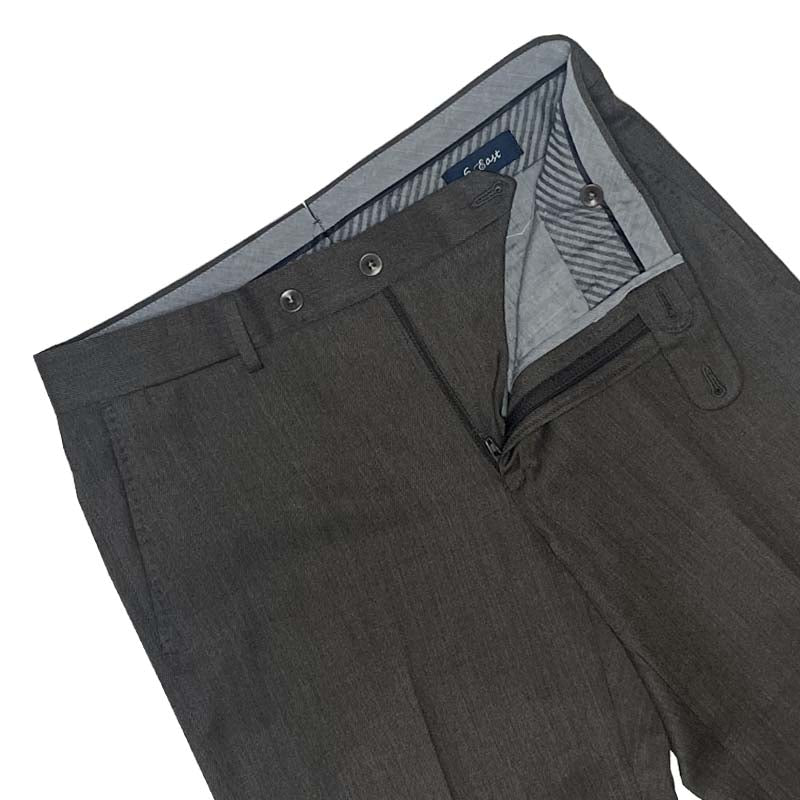 luxury dress pants Dark Taupe Luxury Twill Dress Pant - Houston Fit | Ballin
