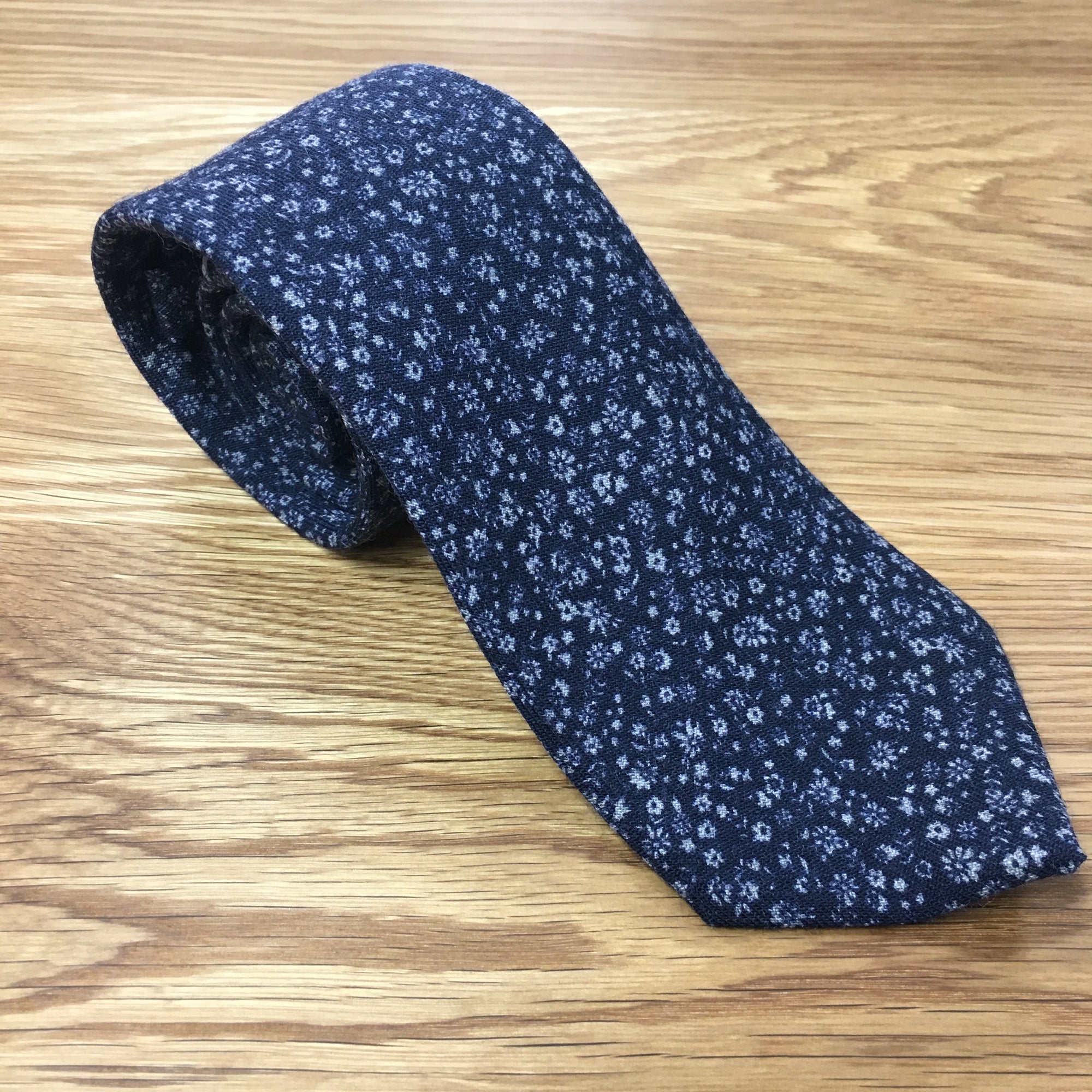 Neat Wool Floral Tie