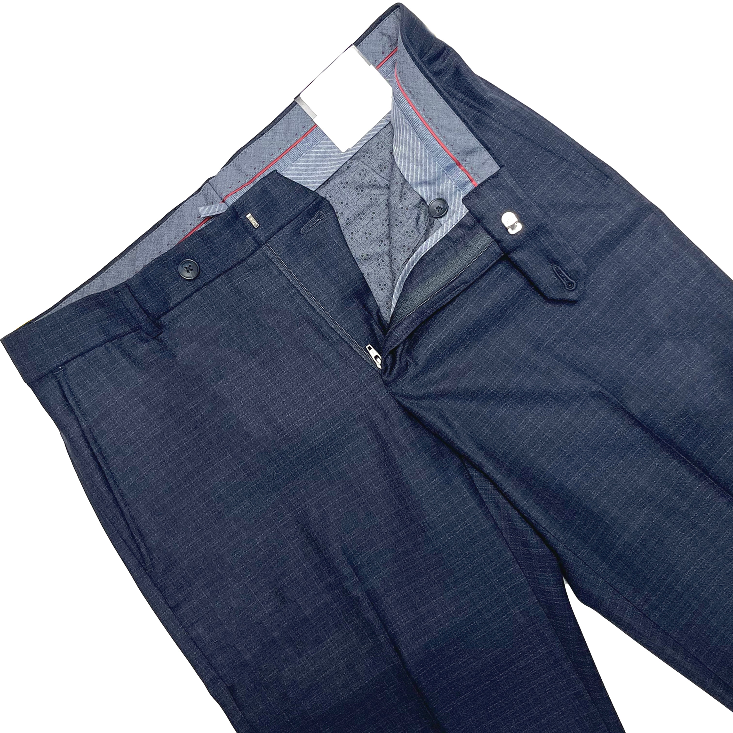 Navy Blue Heather Check Dress Pant - Soho Fit| Ballin - Q. Contrary 32 / Blue Navy Blue Heather Check Dress Pant - Soho Fit| Ballin - Q. Contrary 32 / Blue