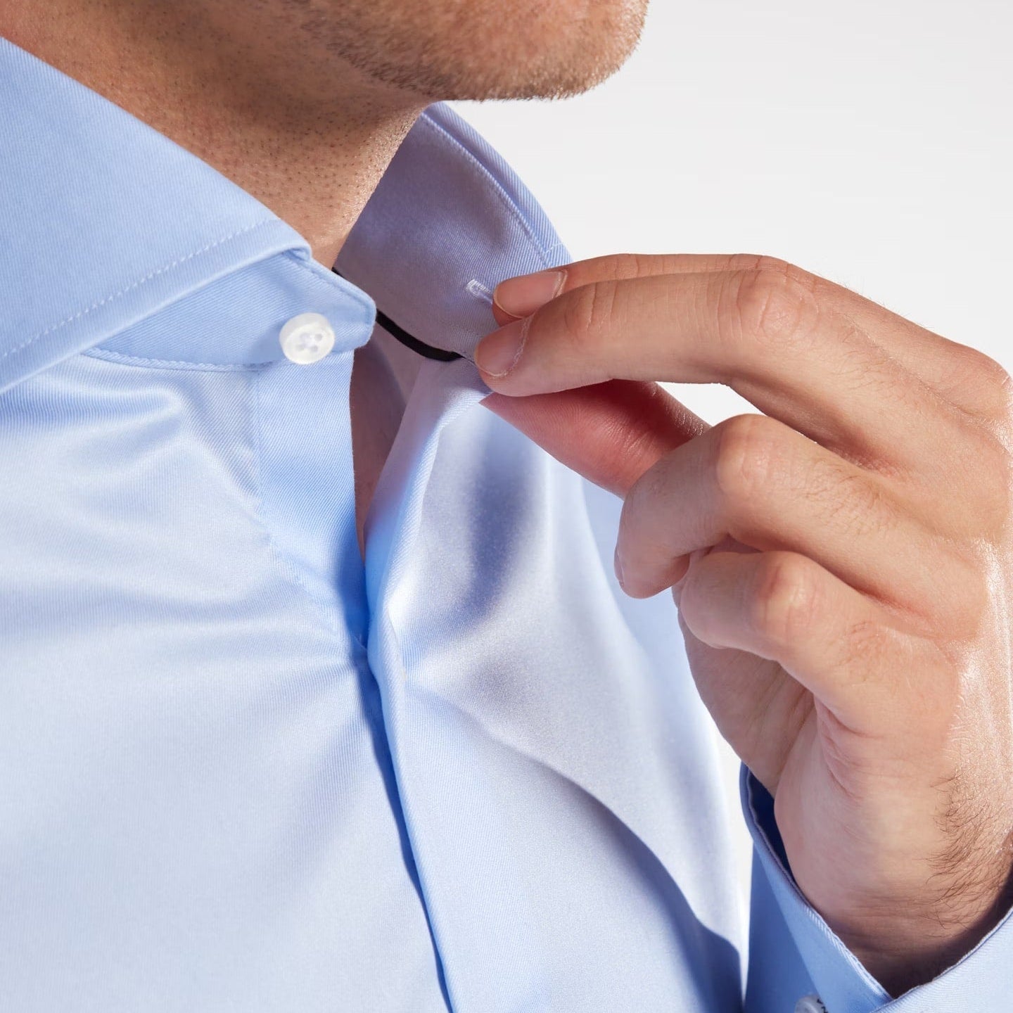 Eterna Luxury Blue Slim Fit Dress Shirt