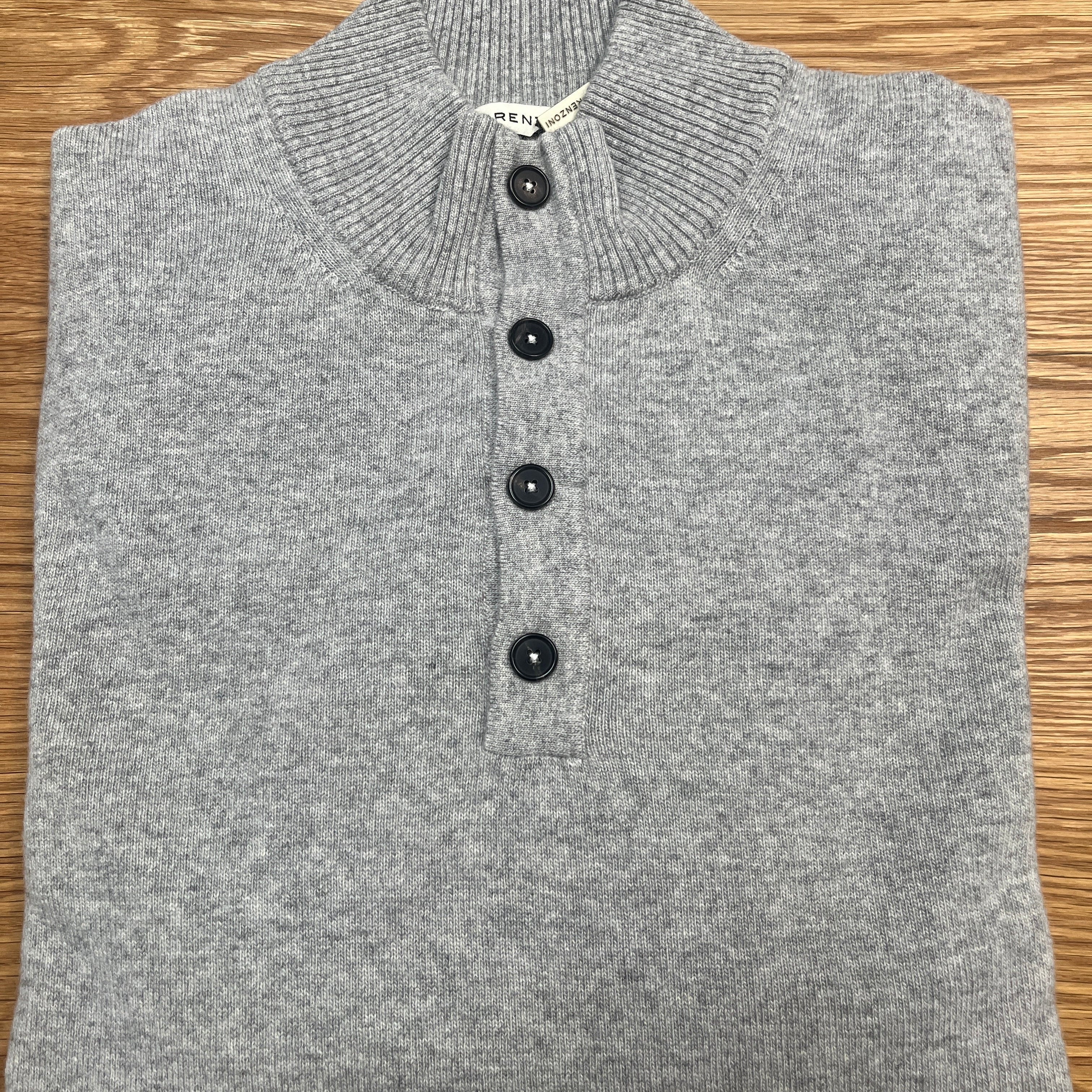 Lorenzoni Mock Neck Sweater in Grey