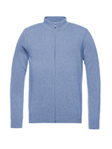 Light Blue Full Zip Cardigan | Montechiaro