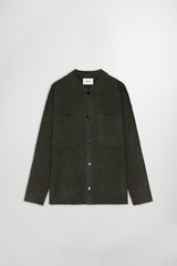 Jonas Boiled Wool Overshirt - Dark Army | NN.07