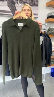 Paul Merino Wool Polo Dark Army by NN.07