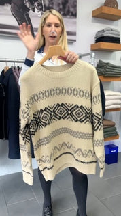 Todd Organic Cotton Jacquard Sweater in Ecru by NN07