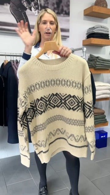 Todd Organic Cotton Jacquard Sweater in Ecru by NN07