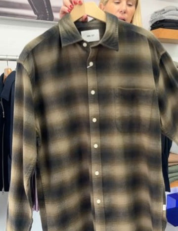Deon Flannel Shirt Black Check by NN07