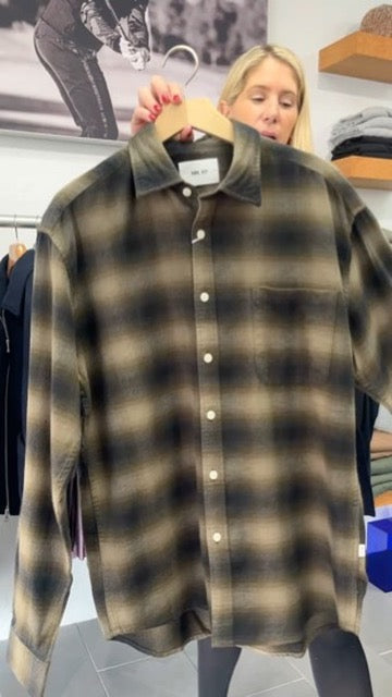 Deon Flannel Shirt Black Check by NN07