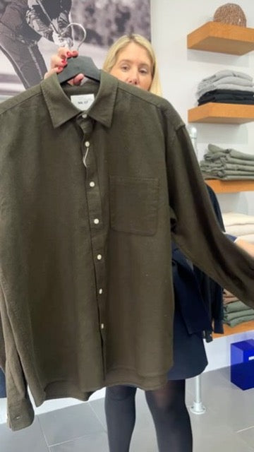 Deon Flannel Shirt Dark Army by NN.07