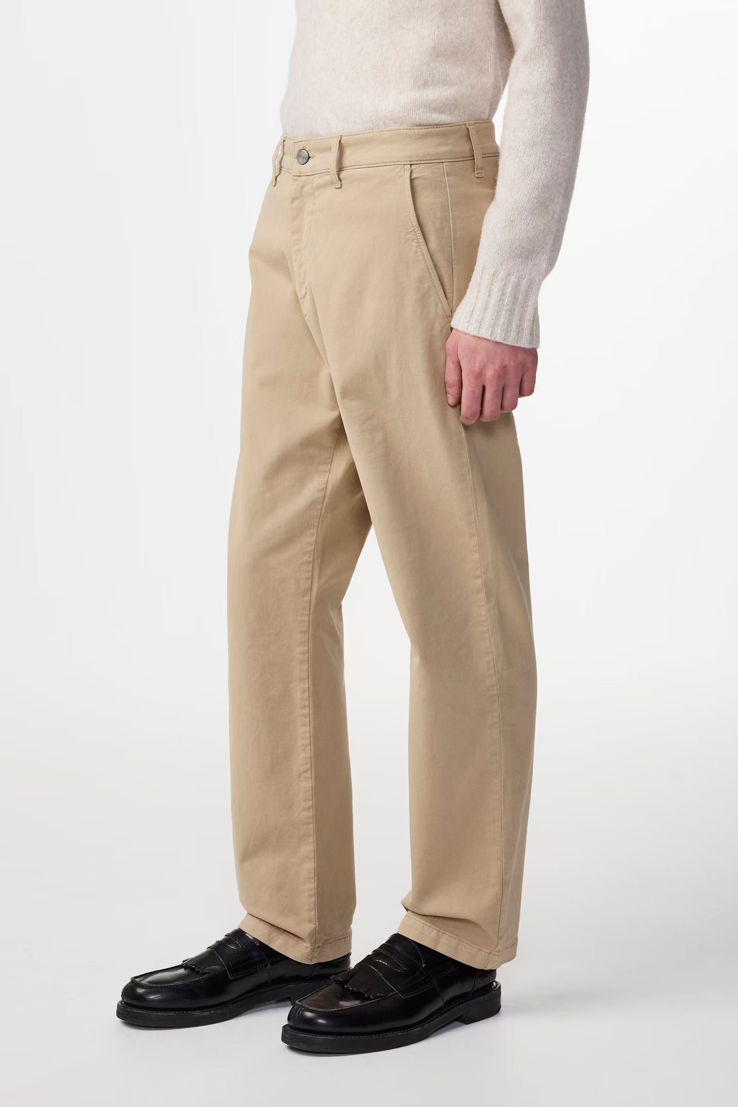 Aden Straight Leg Chino In Khaki Beige From NN.07