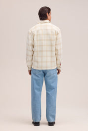 Adwin Workwear-inspired relaxed fit Overshirt Ivory by NN.07