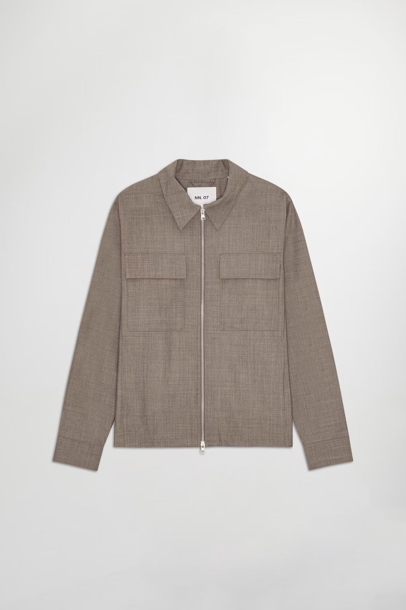 Alban Two-Way Zipper Hybrid Jacket - Khaki Melange | NN.07