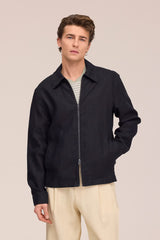 Alban Two Way Zipper Hybrid Jacket - Black | NN.07