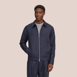 Alban Casual Flannel Overshirt - Marine Navy | NN.07