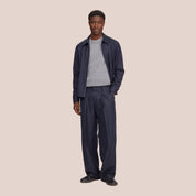 Alban Casual Flannel Overshirt Marine Navy NN.07