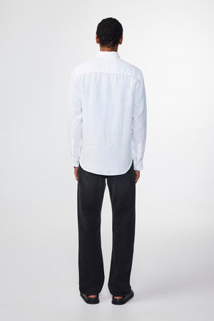 Arne Linen Shirt 5706 White back NN07