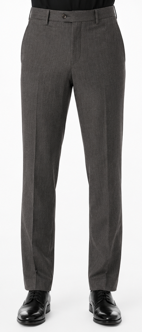 Dark Taupe Luxury Twill Dress Pant Houston Fit Ballin