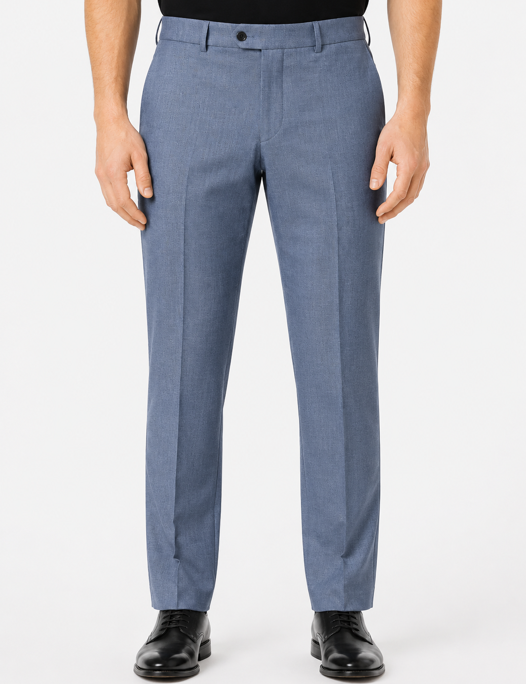Blue Herringbone Dress Pant Houston Fit Ballin