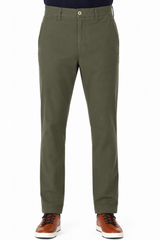 Dark Olive Brushed Cotton Pant - Atwater Fit | Ballin