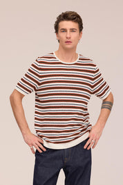 Bari Textured Stitch tee Ivory NN.07