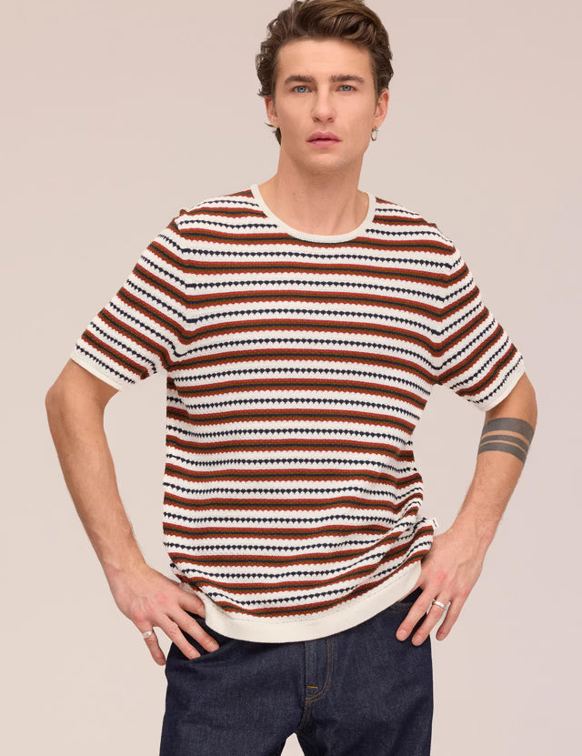Bari Textured Stitch tee Ivory NN.07