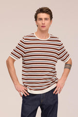 Bari Textured Stitch Tee -  Ivory | NN.07