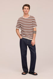 Bari Textured Stitch tee Ivory NN.07