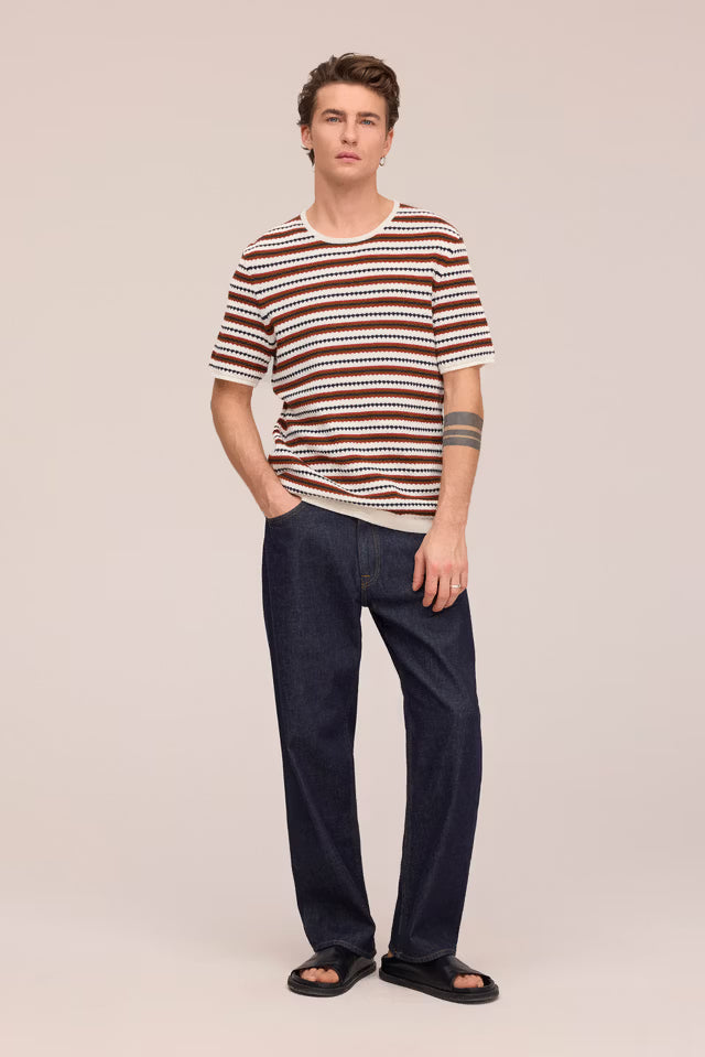 Bari Textured Stitch tee Ivory NN.07