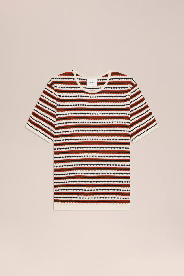 Bari Textured Stitch tee Ivory NN.07