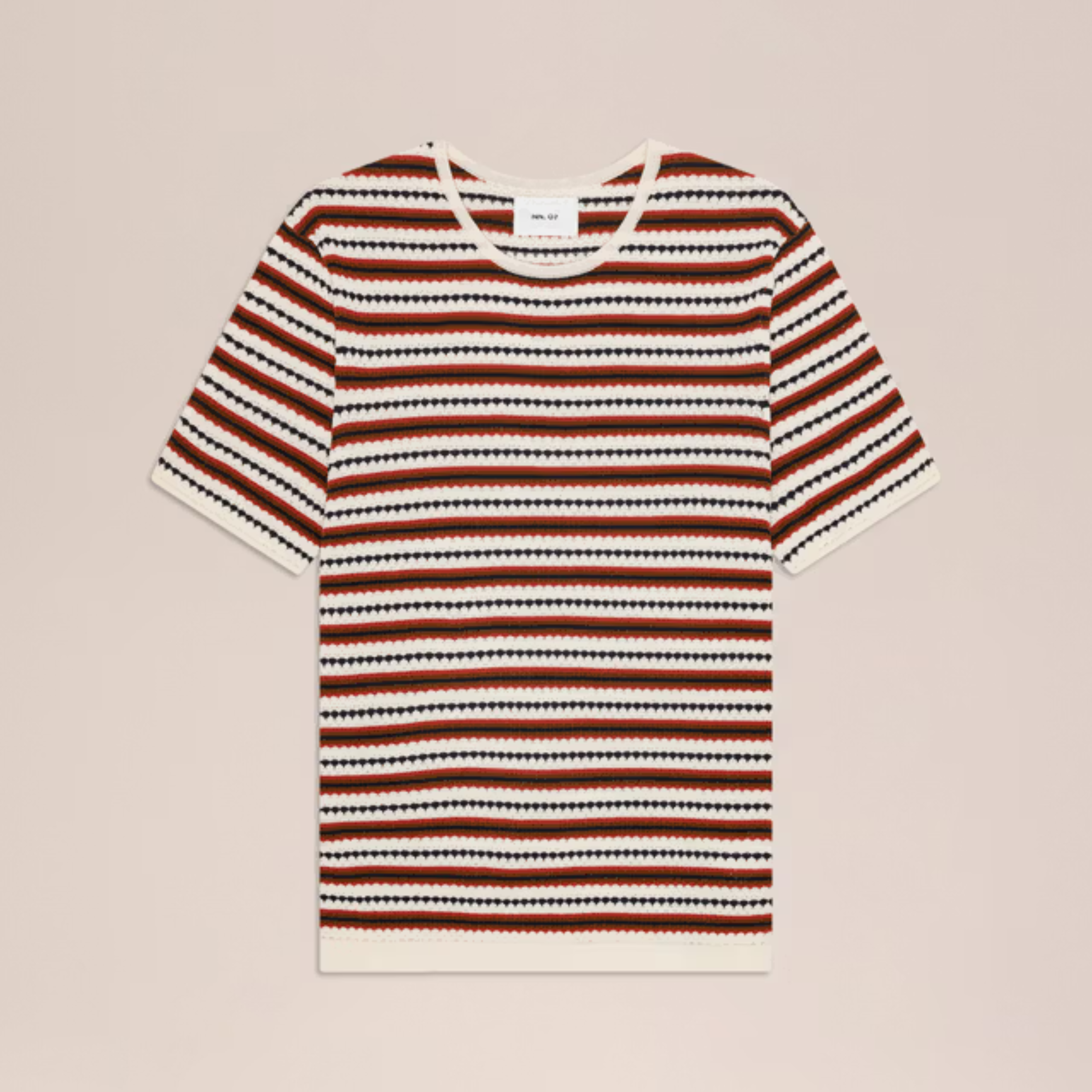 Bari Textured Stitch Tee  Ivory NN.07