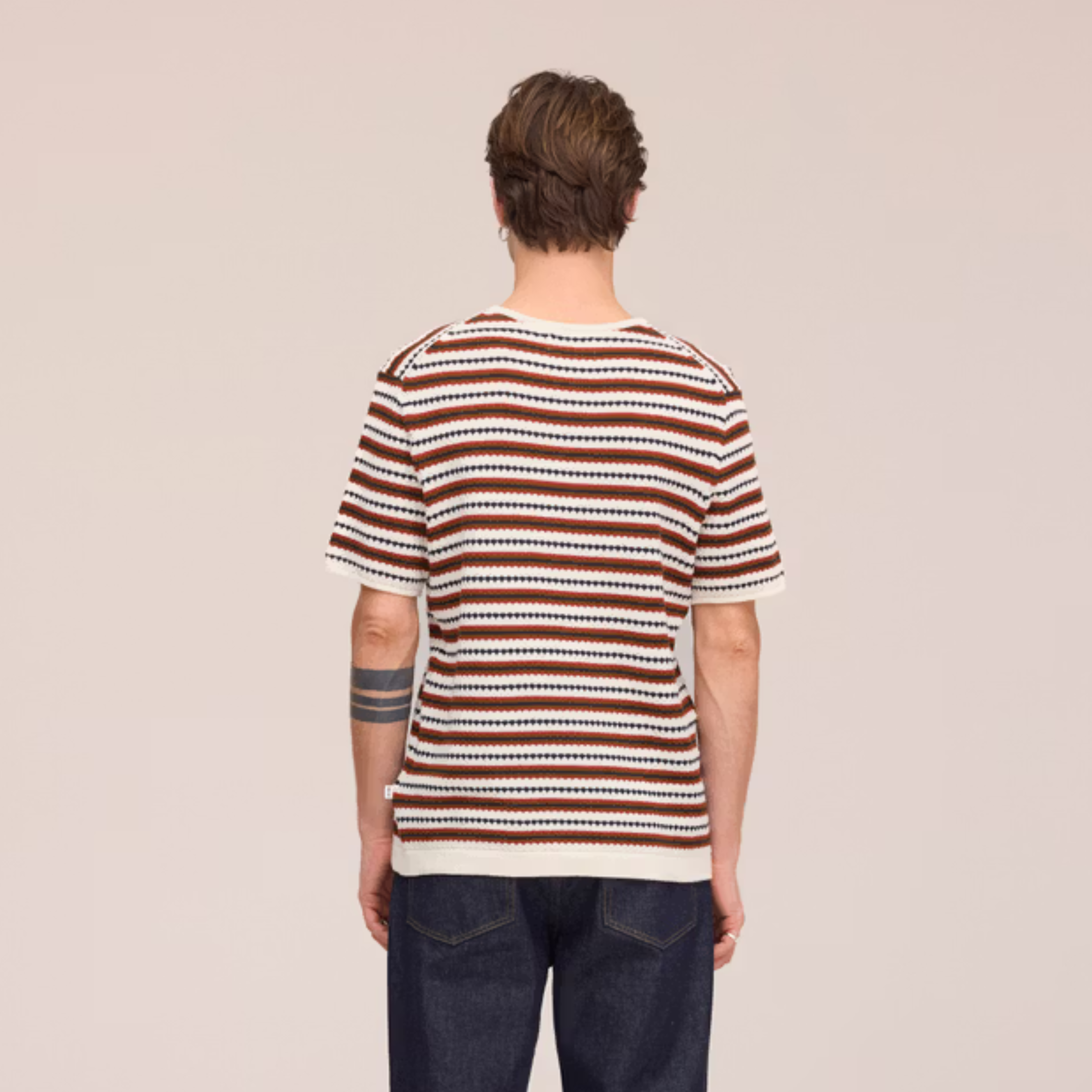 Bari Textured Stitch Tee  Ivory NN.07