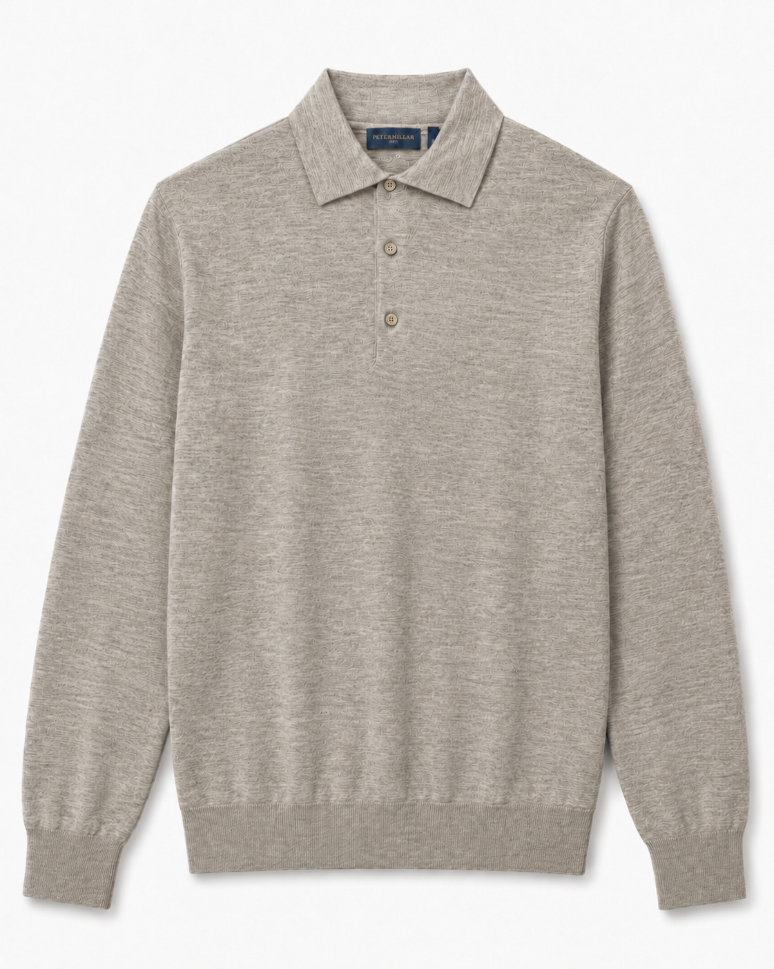 Merino Wool Polo Shirt Brown Heather Paul & Shark