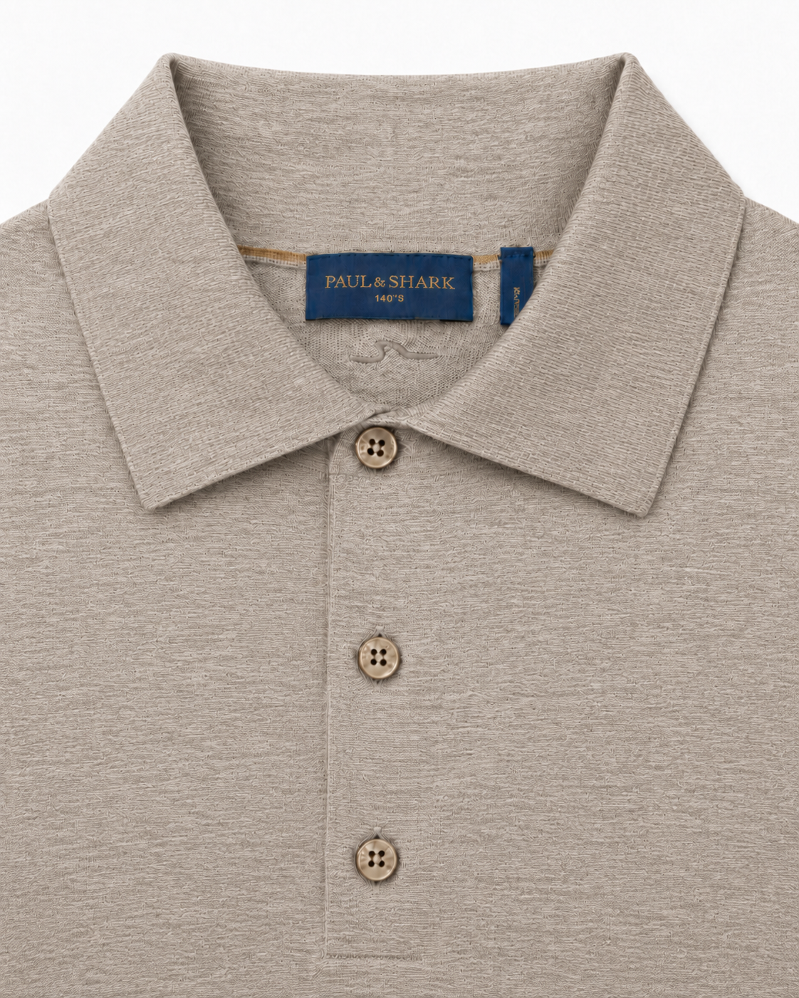 Merino Wool Polo Shirt Brown Heather Paul & Shark
