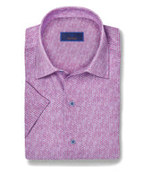 Berry Print Linen Short Sleeve Shirt | David Donahue