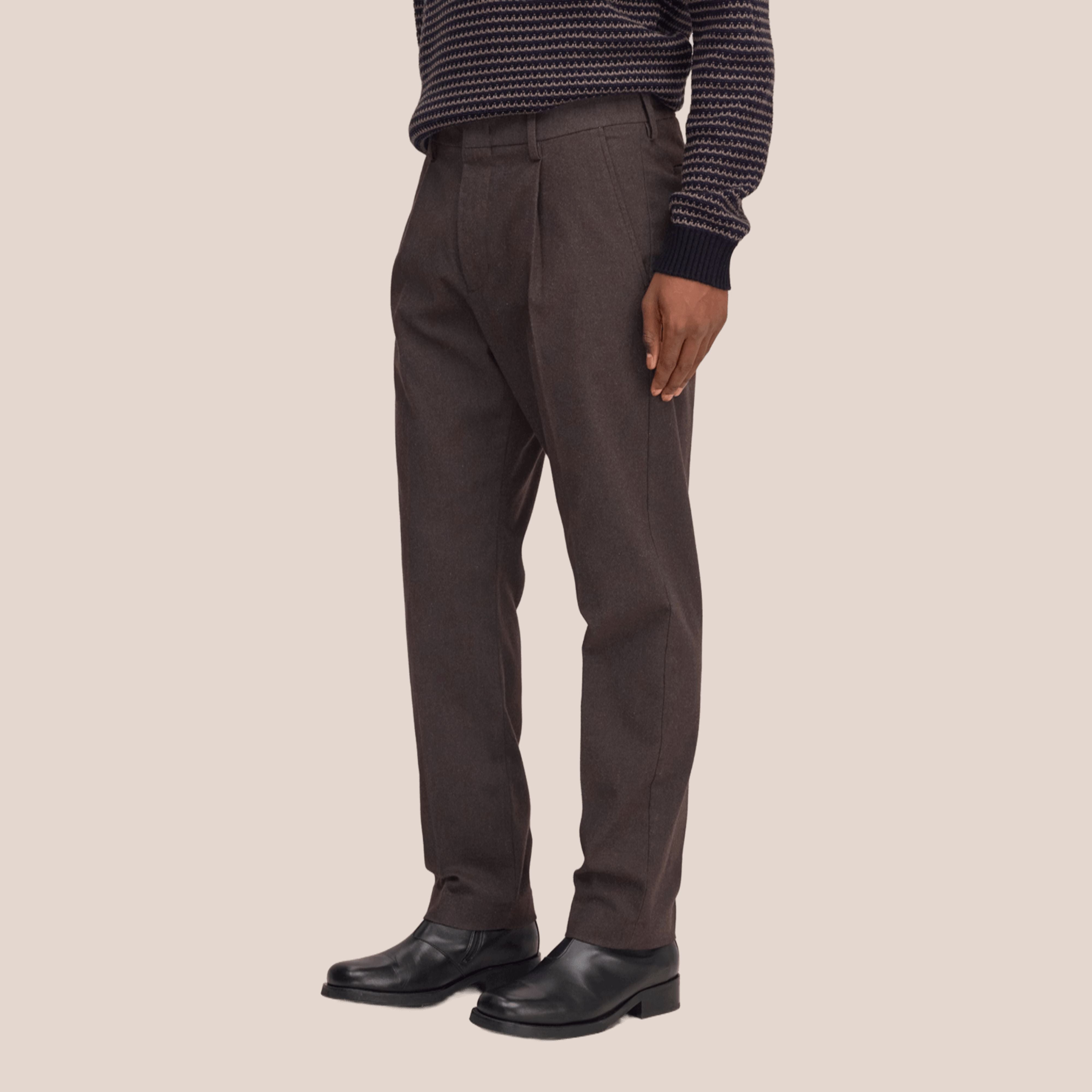 Bill Melange Tapered Leg Pant Deep Truffle NN.07