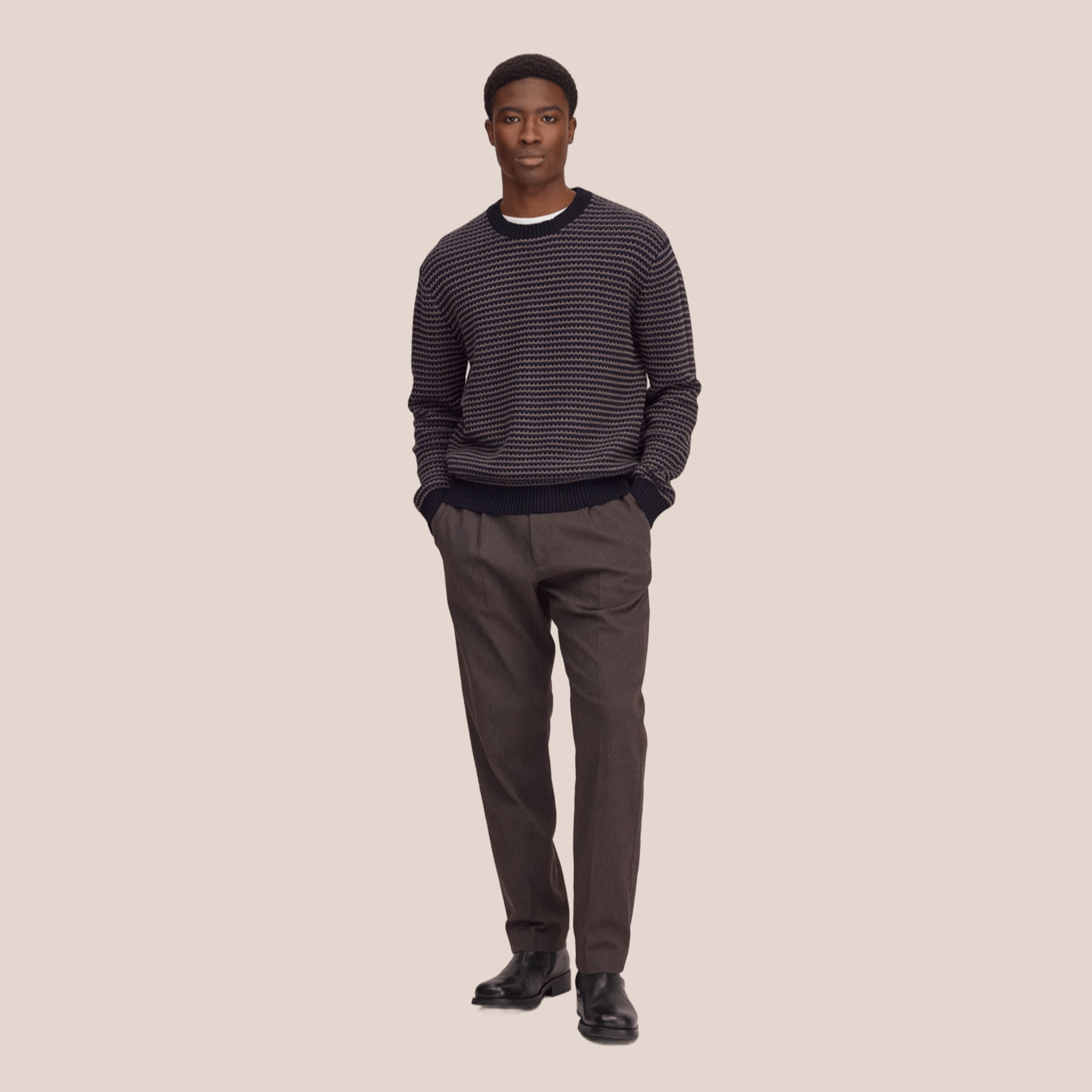 Bill Melange Tapered Leg Pant Deep Truffle NN.07