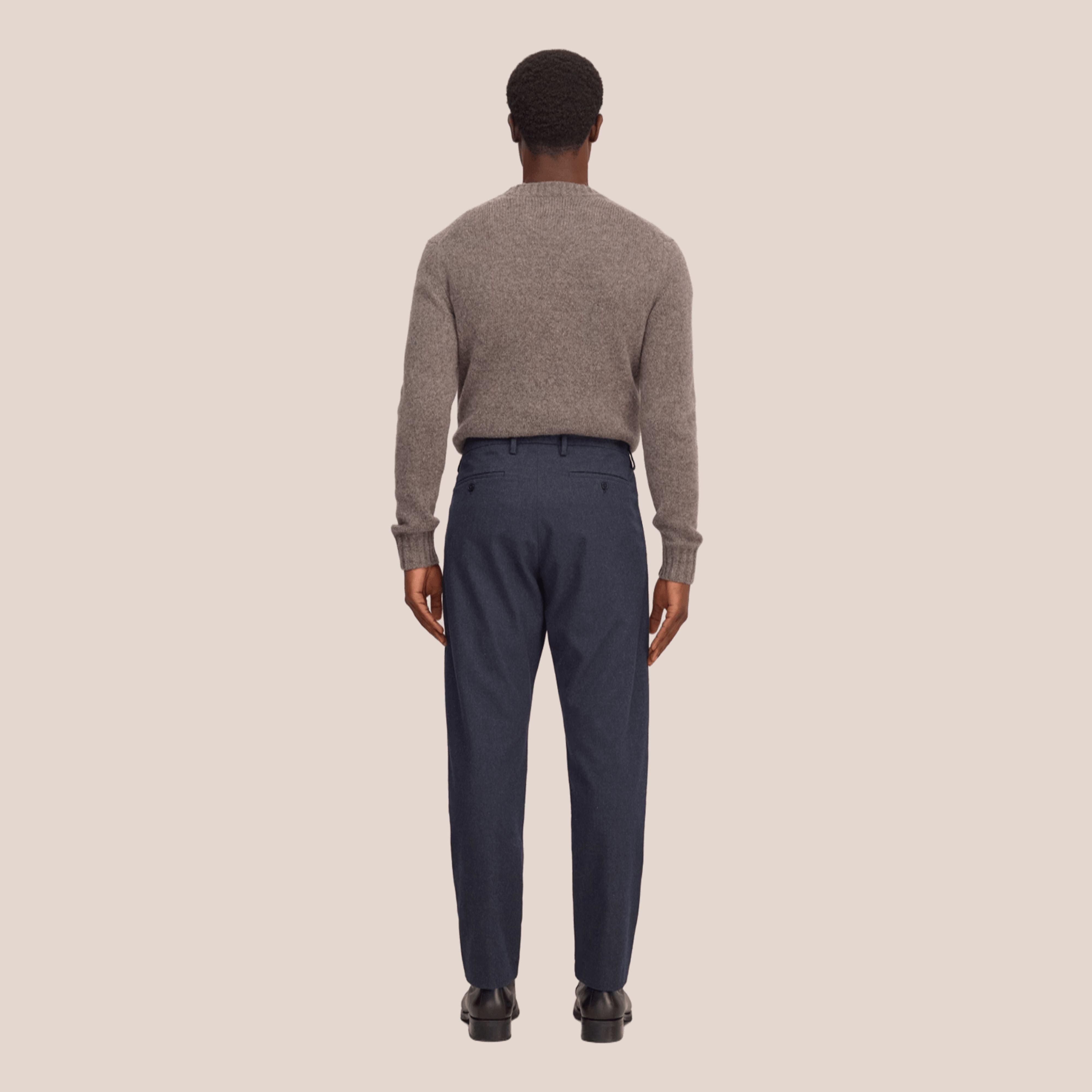 Bill Melange Tapered Leg Pant Marine Navy NN.07