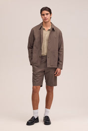 Billie Seersucker Short Marble Husk NN.07 