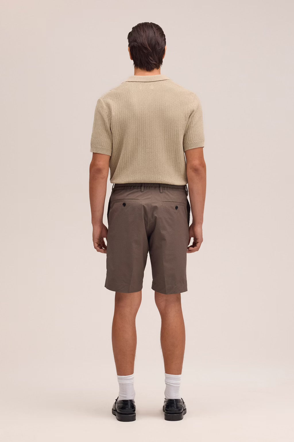 Billie Seersucker Short Marble Husk NN.07 