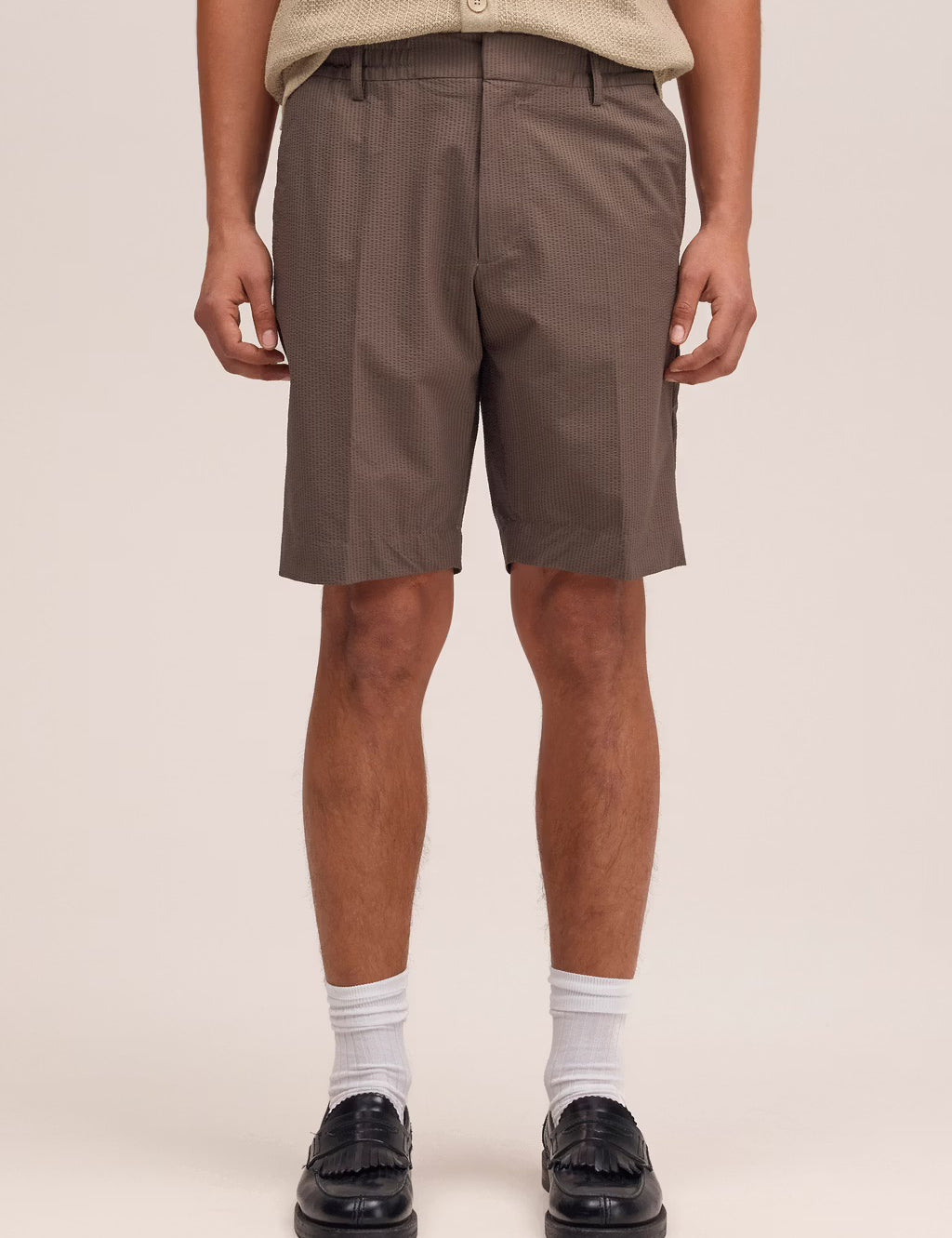 Billie Seersucker Short Marble Husk NN.07 