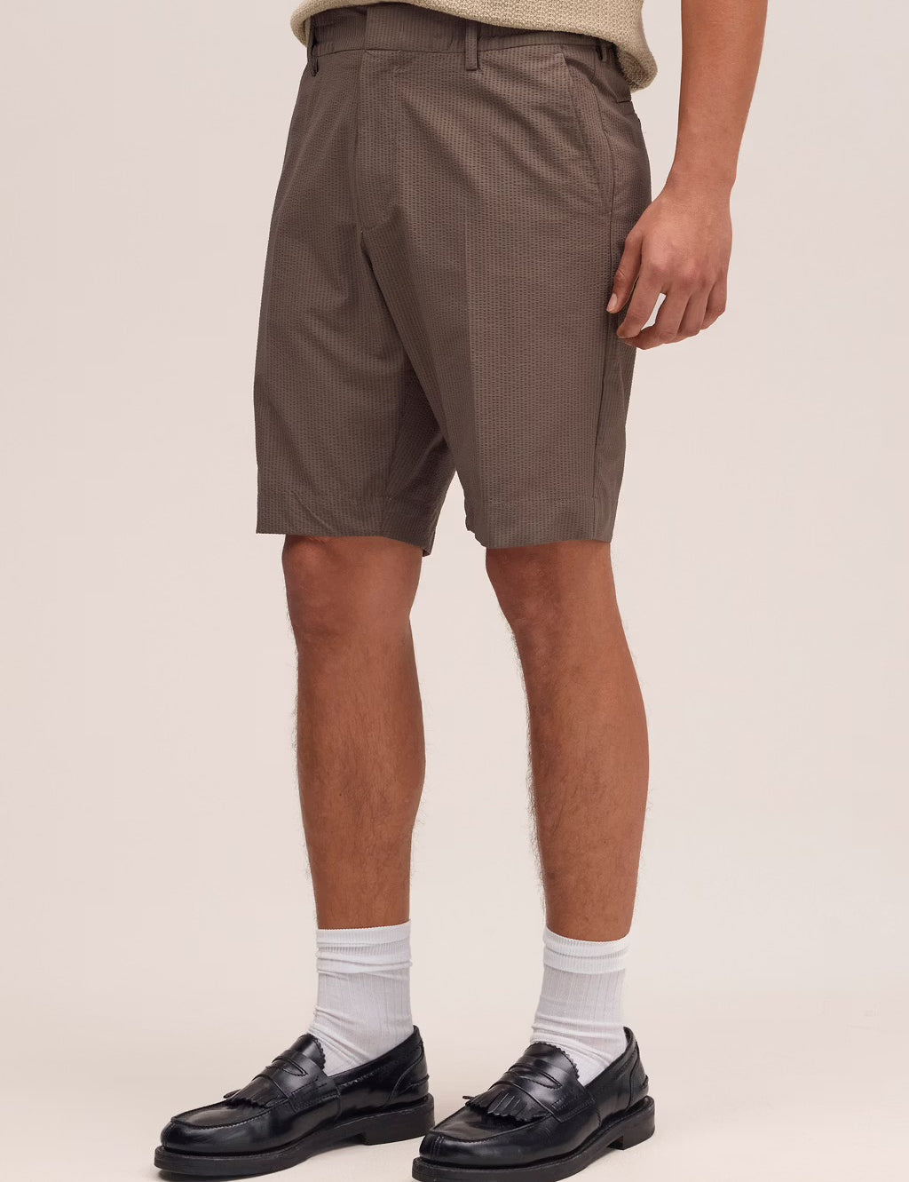 Billie Seersucker Short Marble Husk NN.07 