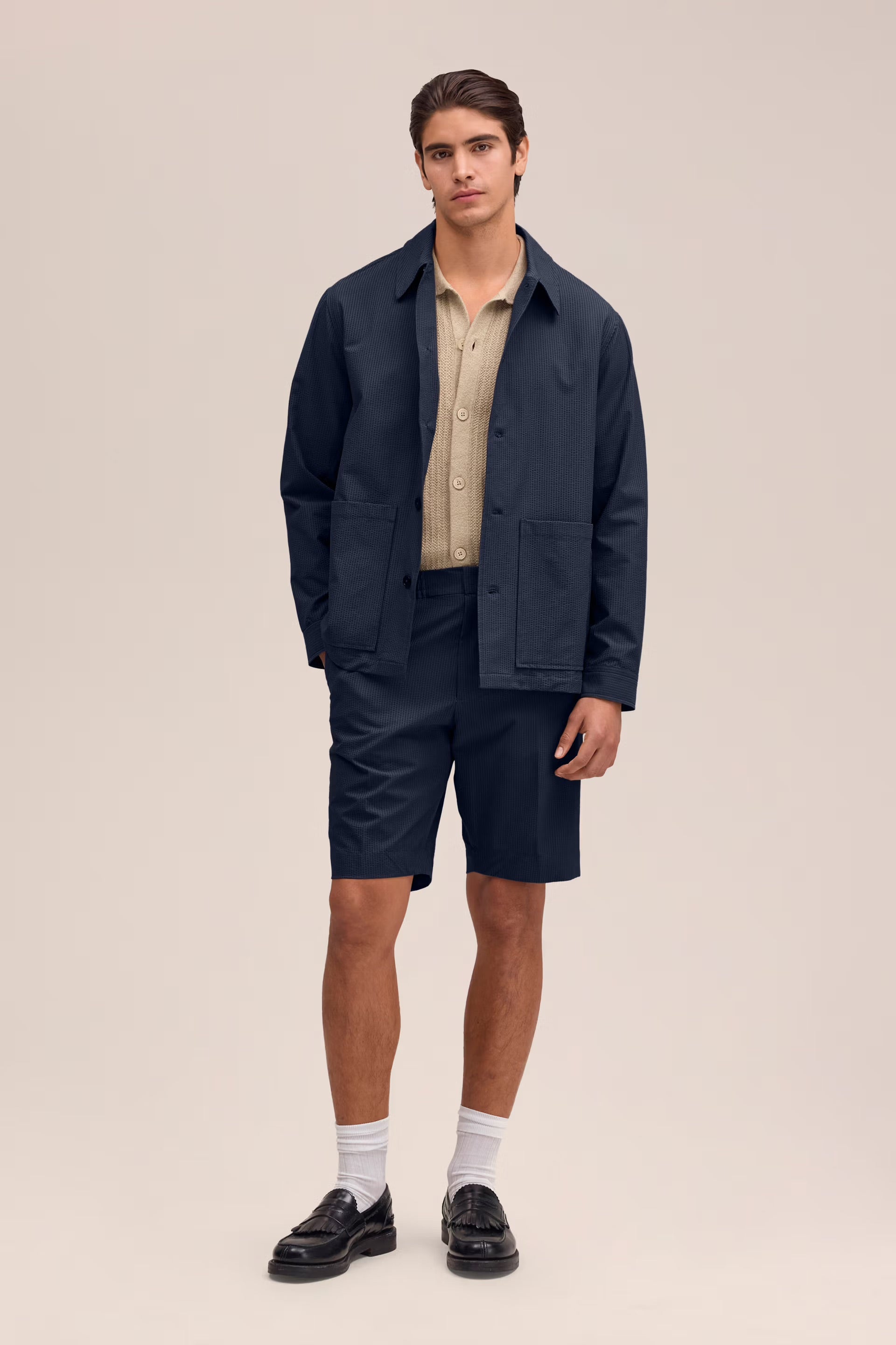 Billie Seersucker Short Navy NN.07 