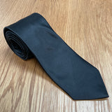 Black Satin Solid Tie | David Donahue
