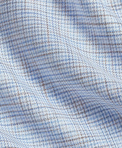 Blue & Chocolate Multi Check Dress Shirt David Donahue 