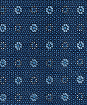 Blue Micro Floral Tie David Donahue Fabric Detail