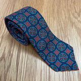 Blue Red Bold Geo Silk Tie | Q. Contrary