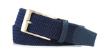 Elastic Stretch Woven Belt - Navy | Brookes & Hyde