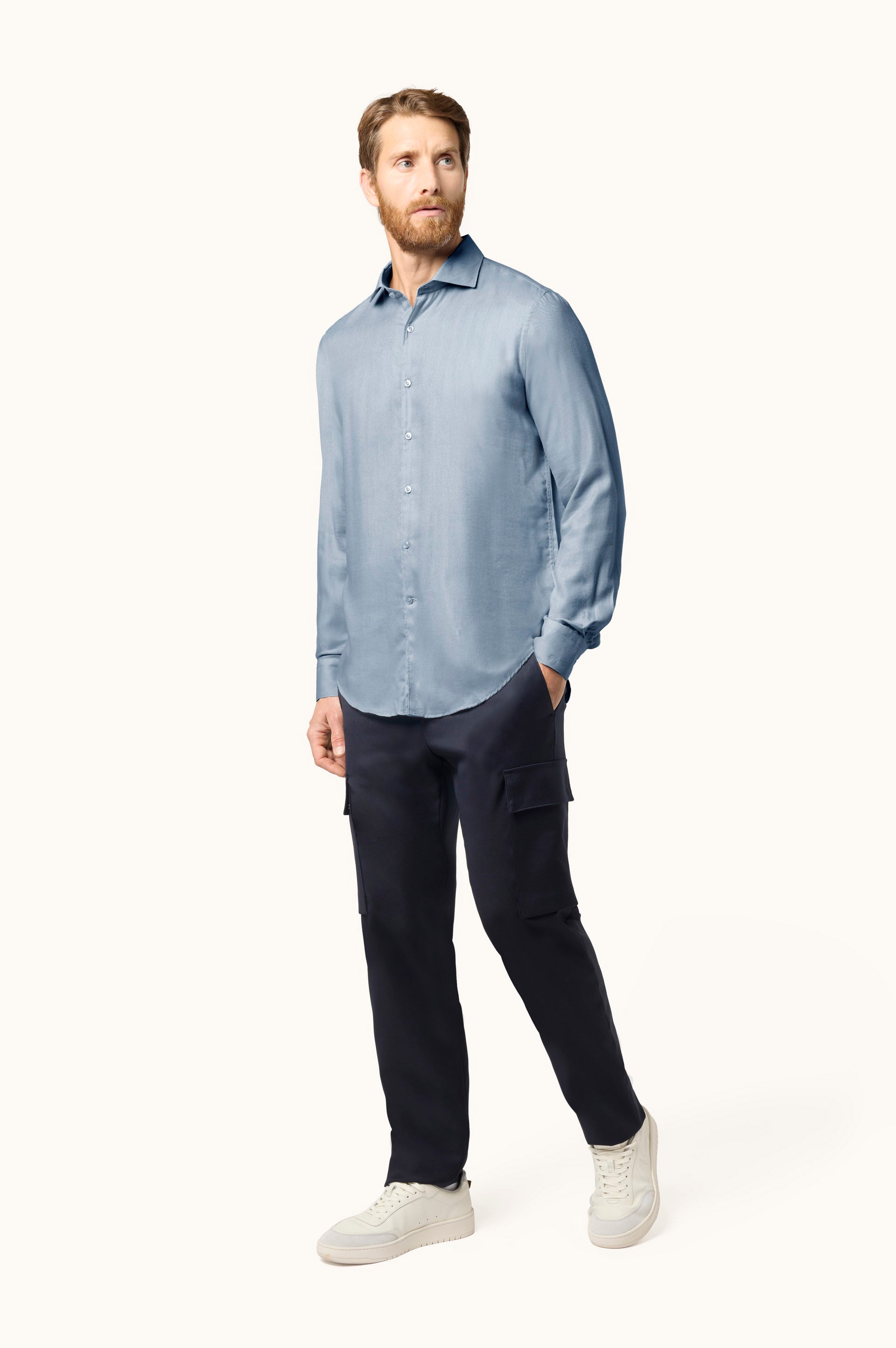 Camicia X-Soft Cotton Lyocell Shirt Lt Blue Paul & Shark 
