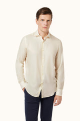 Camicia X-Soft Cotton Lyocell Shirt - Off White | Paul & Shark
