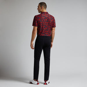 Camo Floral Tech Pique Polo - Poppy